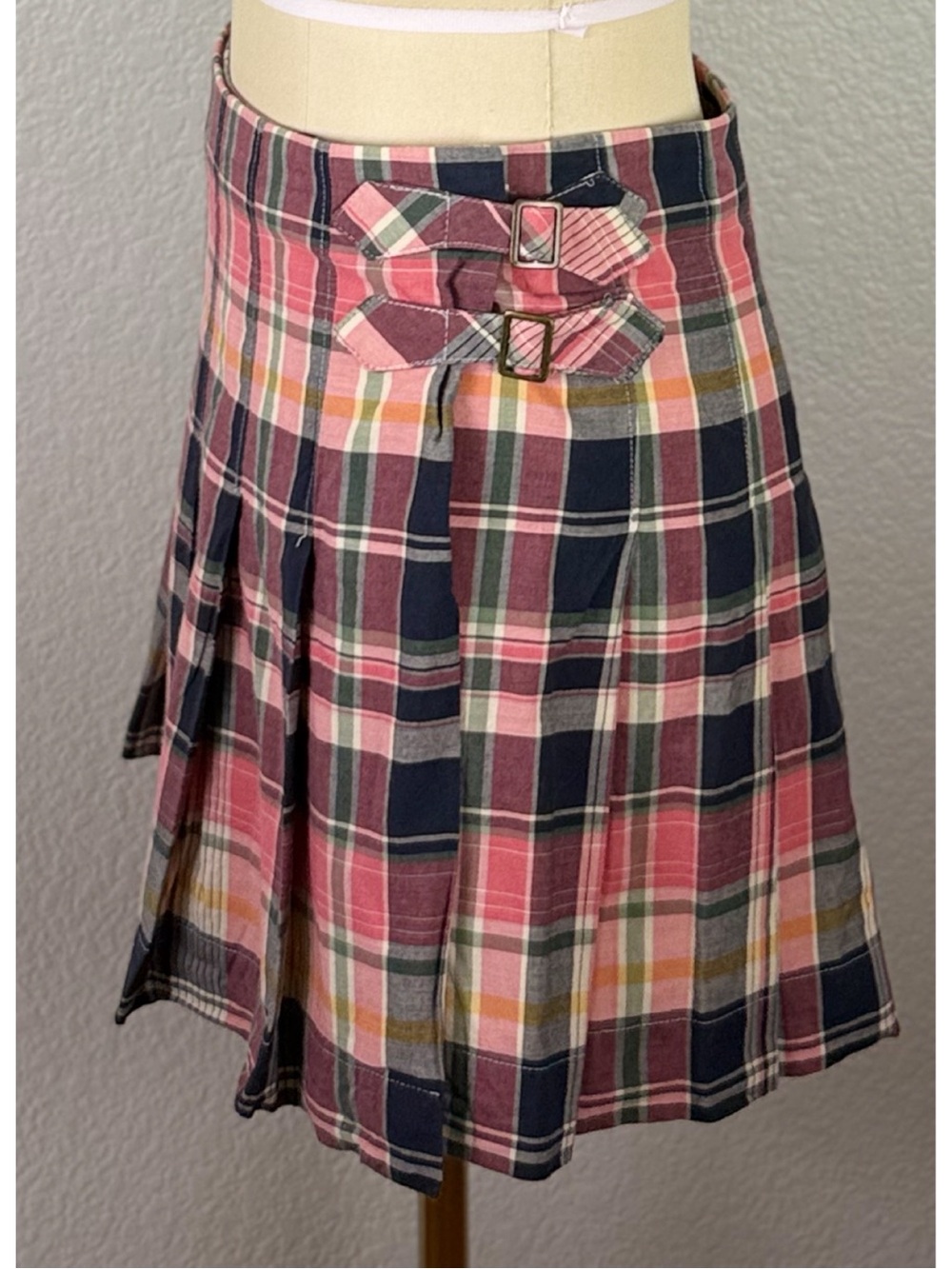 Ralph Lauren RUGBY Women's RARE Y2K Micro Mini Pleated Skirt with side Buckles - Picture 3 of 12
